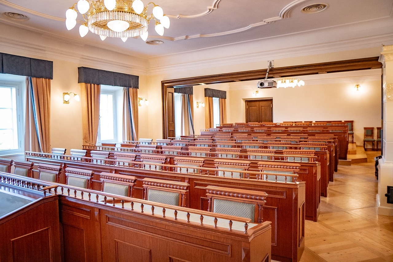 Konferenční sál s kapacitou 75 osob v zámku Luka nad Jihlavou