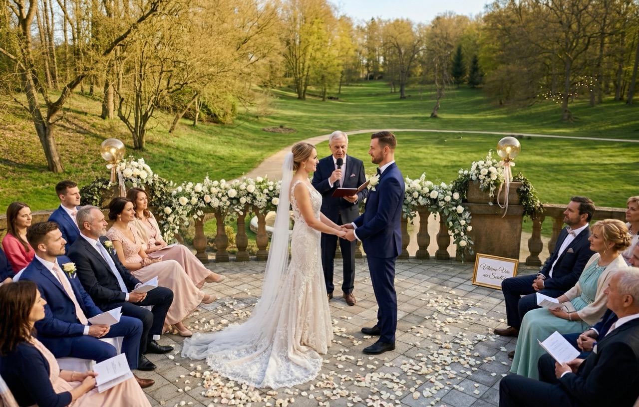 Zámecká svatba Château Luka — svatební místo na Vysočině